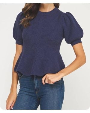 Strut & Bolt Madeline Knit Top - Blue