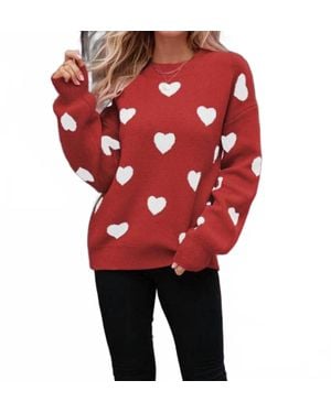 Lovesoft Love Long Sleeve Sweater - Red