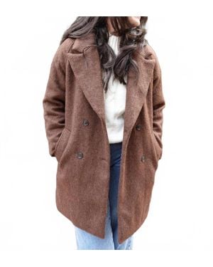 The Korner Collar Wool-Blend Jacket - Brown