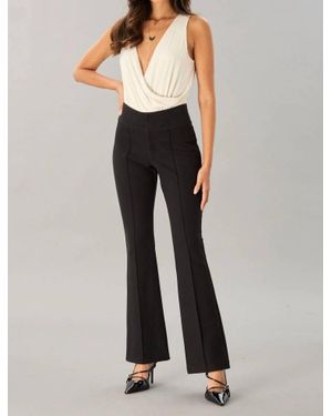 Lola & Sophie Smart Twill Fit'N'Flare Pant - Black