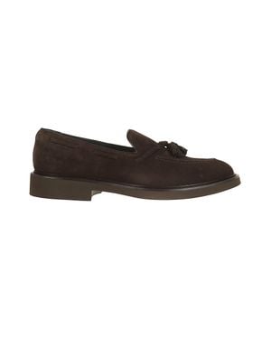 Doucal's Tassel Suede Loafers - Brown