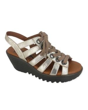 Fly London Litu Sandal - Metallic