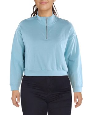 Levi's Plus Fleece 1/4 Zip Pullover Sweater - Blue