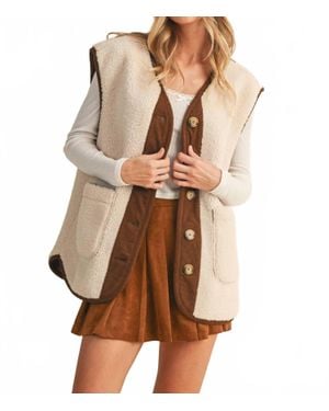 Klesis Fleece Button Vest - Brown
