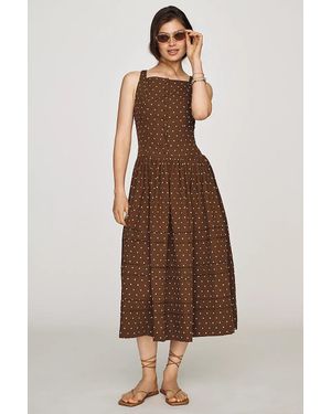 En Saison Stella Midi Dress - Brown