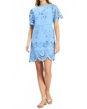 tyler boe Lacey Mini Dress - Blue