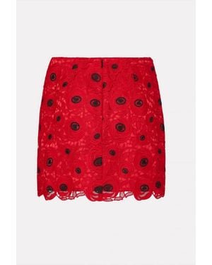MILLY Embroidered Lace Modern Mini Skirt