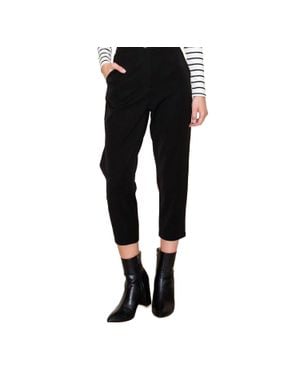 Staccato Waist Band Button And Zipper Closer Pants - Black