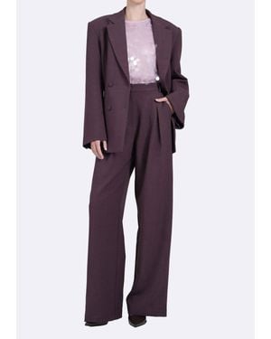 NonChalant Label Monroe Wide Leg Trouser Pant - Red
