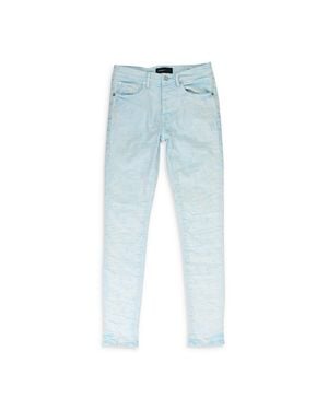 Purple Brand Jacquard Monogram Skinny Jeans - Blue