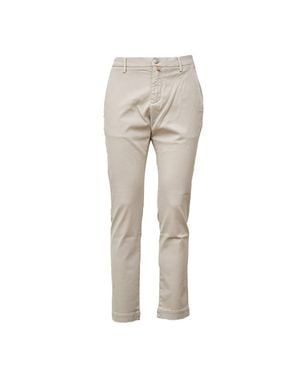 Jacob Cohen Regular Fit Pants With Contrast Logo Detail - Gray