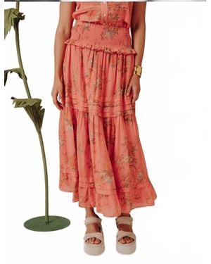LOVE THE LABEL Nolan Midi Skirt - Red
