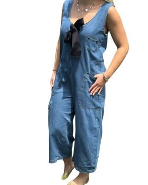 Davi & Dani All Eyes On Me Jumpsuit - Blue