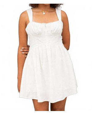 Miou Muse Ava Textured Mini Dress - White
