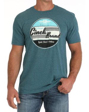 Cinch Brand Logo Graphic Tee - Blue