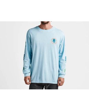 Roark Guideworks Skull Long Sleeve Premium Tee - Blue
