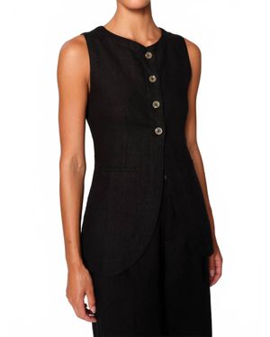 DL1961 Amalie Button-Up Top - Black