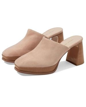 Pelle Moda Dilani Mule Blush Leather Platform Sandals Htat1117 - Natural