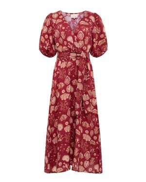 Carolina K Florita Midi Dress - Red