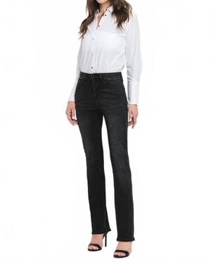 Flying Monkey High Rise Slim Bootcut Jeans - Gray