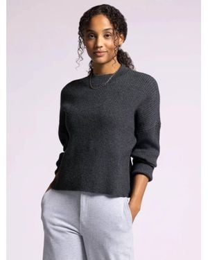 Thread & Supply Lana Rib Crewneck Sweater - Black