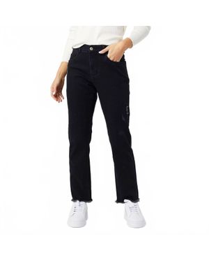 Coco + Carmen Everstretch Raw Bottom Jeans - Blue