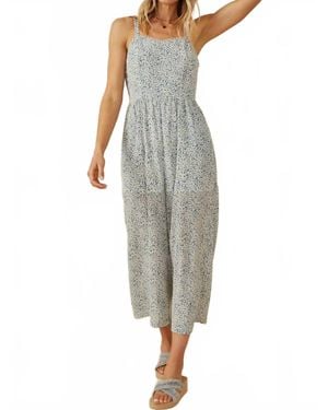 Hayden LA Floral Print Jumpsuit - Gray