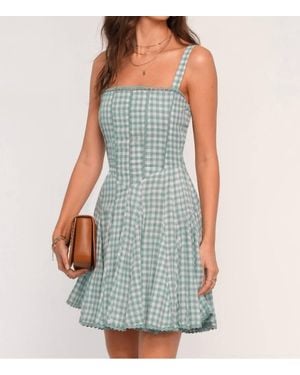 Heartloom May Gingham Mini Dress - Blue