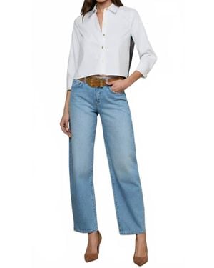 L'Agence Fawn Scarf Blouse - Blue