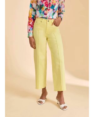 Fdj Olivia Wide Ankle Jeans - Yellow