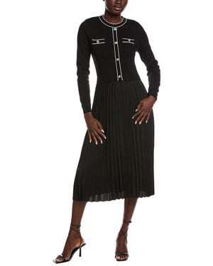 Nanette Lepore Pleated Midi Dress - Black