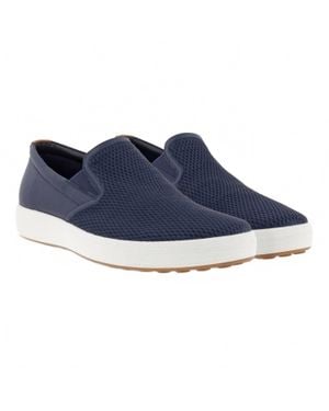 Ecco Soft 7 Slip On Sneakers - Blue