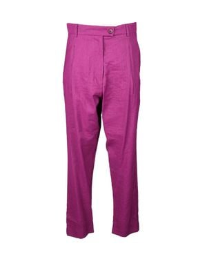 Collection Privée Fluid Drape Pants With Modern Fit - Red