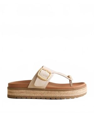 MIA Marylynne Raffia Sandal - White