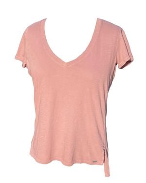 LVHR Nola V Neck T-Shirt - Pink