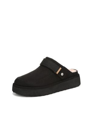 Dr. Scholls Chill Time Clog Womenm Faux Leather Slip On Shoes Zogg3210 - Black