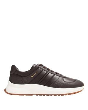 Bally Darsyl Grained Leather Low-Top Sneakers - Brown