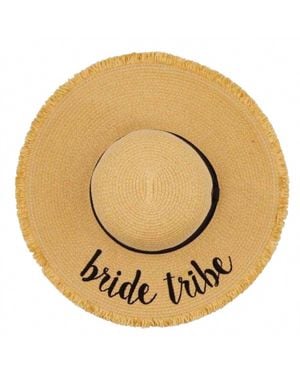 Cc Paper Weaved Crushable Beach Embroidered Quote Floppy Brim Sun Hat - Metallic