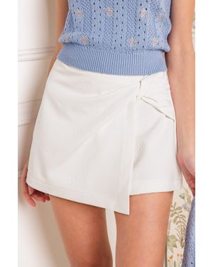 TRUEDAMES Make It Count Woven Skort - Blue