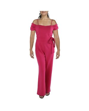 Tahari jumpsuit pink hotsell