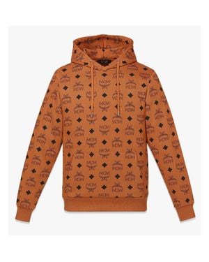 MCM Maxi Monogram Print Hoodie - Orange