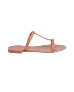 Stuart Weitzman Jelly Sandals With Pearl - Pink