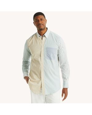 Nautica Big & Tall Striped Shirt - Blue