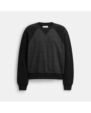 COACH Signature Crewneck Sweatshirt - Black