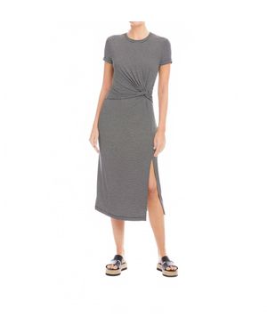 Fifteen Twenty Gianna Side-Knot Dress - Gray
