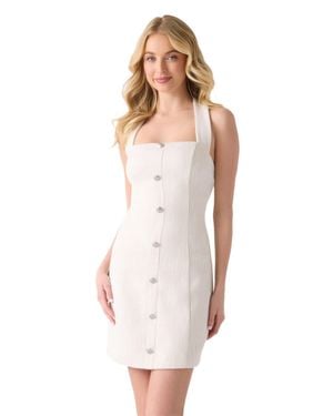 Guess Boucle Mini Dress - White