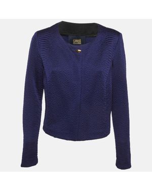 Roberto Cavalli Textured Crepe Jacket - Blue