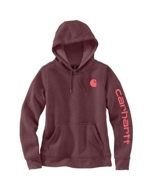 Carhartt Iconic Clarksburg Hoodie Graphic Relaxed Fit Jax1552 - Red