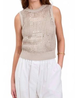Splendid Camillia Sweater Tank Top - White