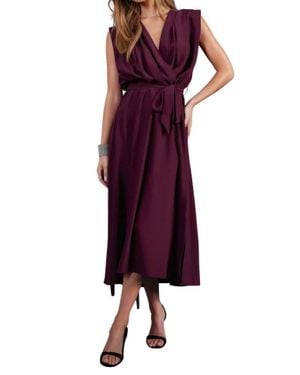 Bishop + Young Aeries Wrap Dress - Purple